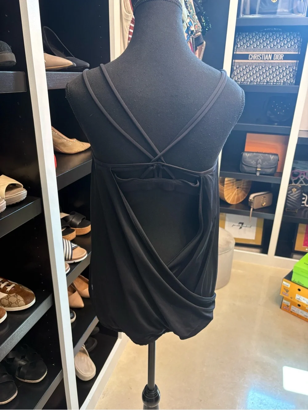 lululemon athletica Charcoal Gray Strappy Top
